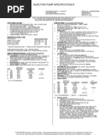 Injection Pump Specification ©