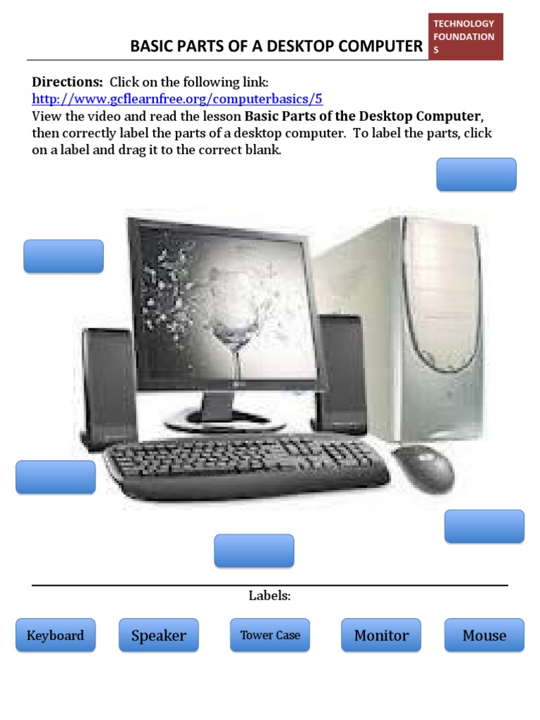 Basic Parts of A Desktop Computer | PDF