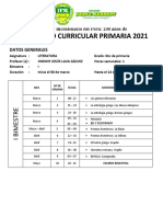 Estructura Desarrollo Curricular 2021 - Literatura - 6to de Primaria