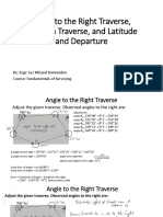 Angle To The Right Traverse, Azimuth Traverse, and Latitude-Departure - S13a