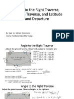 Angle, Azimuth, and Latitude & Departure Traverse Calculations