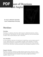 Angles, Bearings, Azimuth, Magnetic Declination