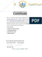 Certificate: Information Technology Department Online Job Portal Management System