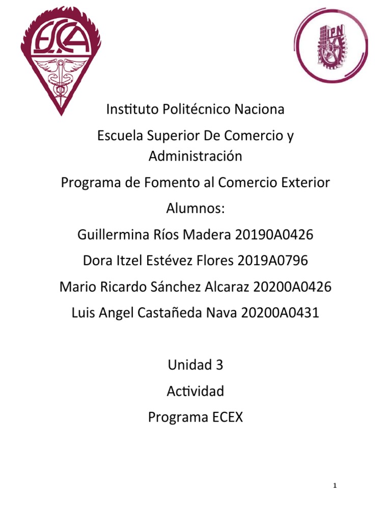 Programa ECEX | PDF | Exportaciones | Economias