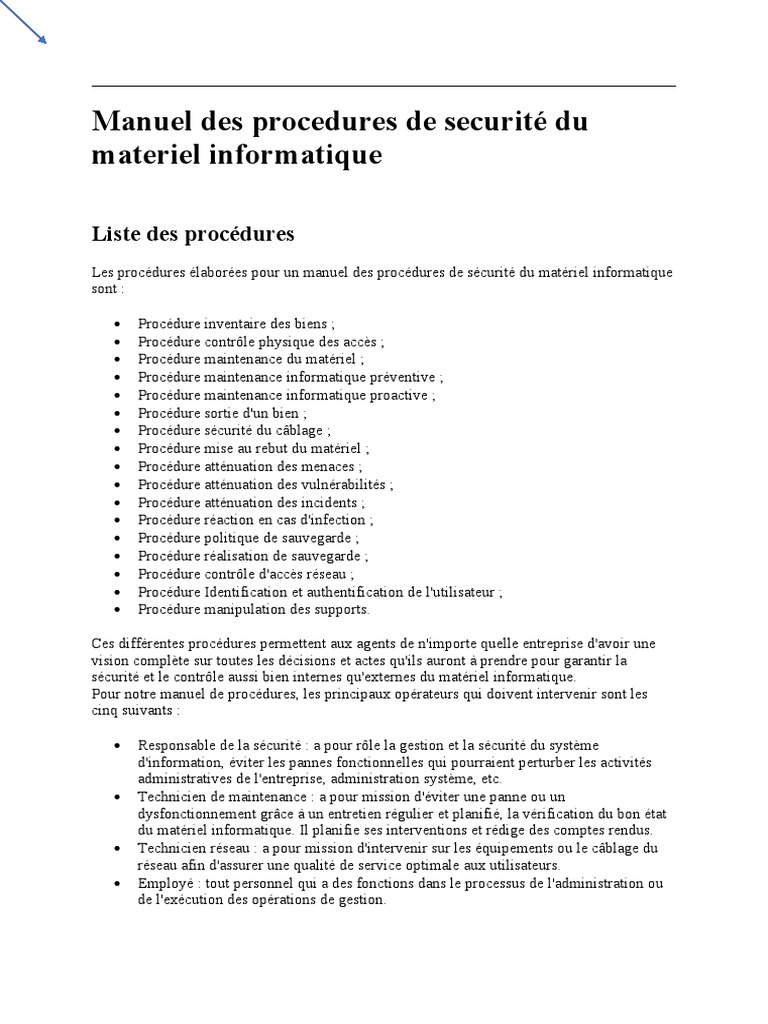 Manuel de Sécurité Informatique | PDF | Mot de passe | Sauvegarde ...