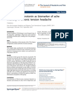 EHMTI-0299. Serotonin As Biomarker of Ache Intensity in Chronic Tension Headache