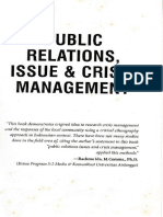 Public Relations Issue & Crisis Management: Applied Methods