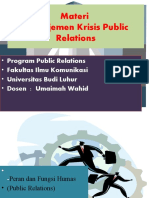 Materi Manajemen Krisis Public Relations