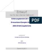 Erfahrungsbericht 2011 Zum Erneuerbare-Energien-Gesetz EEG