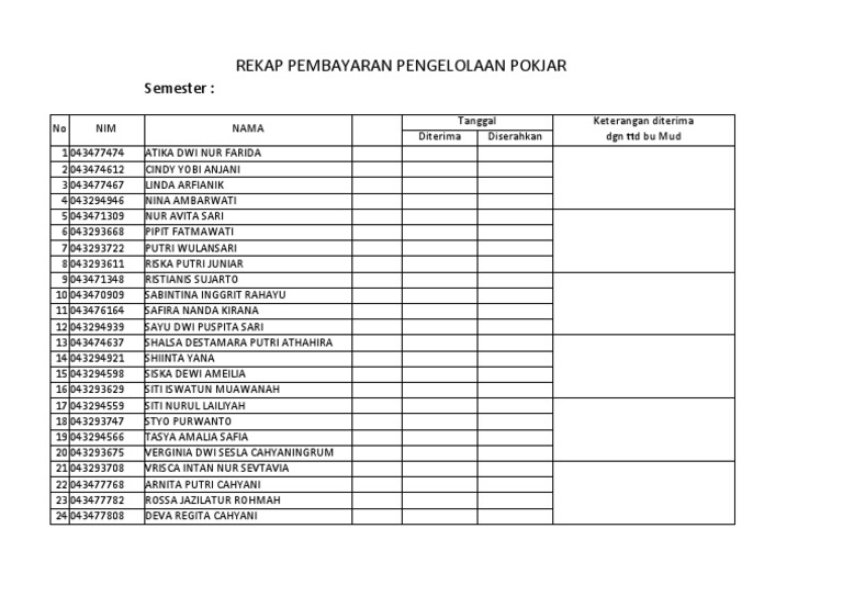 Rekap Pembayaran | PDF