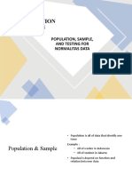 Section 4: Population, Sample, and Testing For Normalitas Data