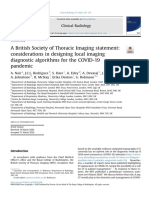 A British Society of Thoracic Imaging Statement: Considerations in Designing Local Imaging Diagnostic Algorithms For The COVID-19 Pandemic