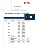 Cronograma de Actividades - Piura-Mayo 2021