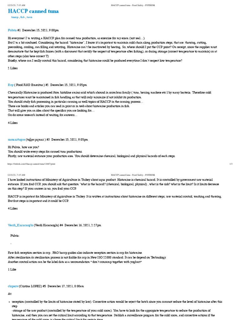 HACCP Canned Tuna Food Safety FSTDESK PDF Hazard Analysis And Critical Control Points