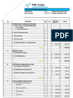 Bill of Quantities (Mechanical) : Summary I