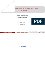 Monetary Economics II: Theory and Policy ECON 3440C: Tasso Adamopoulos York University