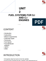 Unit 2 Fuel System For SI & CI Engine