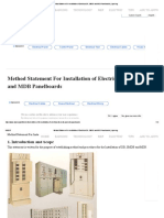 Pdfcoffee.com Method Statement for Installation of Electrical Db Smdb and Mdb Panelboards Lopol PDF Free