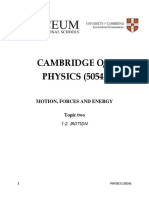 Cambridge O/L PHYSICS (5054) : Motion, Forces and Energy