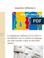 Crosslinguistic Influences