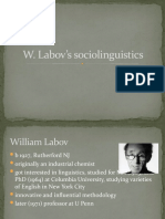 W. Labov's Sociolinguistics
