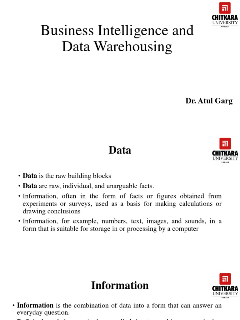 Business Intelligence and Data Warehousing | PDF | Business ...