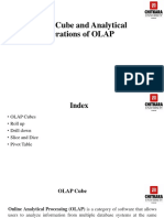 OLAP Cubes and Analytical Operations of OLAP