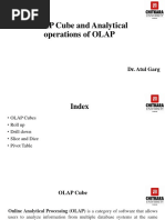 OLAP Cubes and Analytical Operations of OLAP