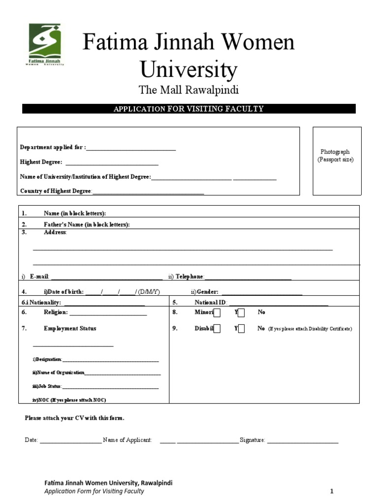 Fatima Jinnah Women University: The Mall Rawalpindi | PDF | Career & Growth