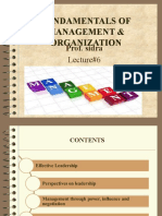 Fundamentals of Management & Organization: Prof. Sidra