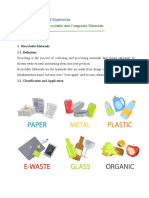 Recyclable and Composite Materials