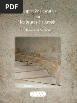 L Esprit De L Escalier Ou Les Degres Du Savoir Pdf Romans Honore De Balzac
