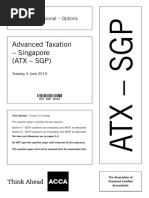 Advanced Taxation - Singapore (Atx - SGP) : Strategic Professional - Options