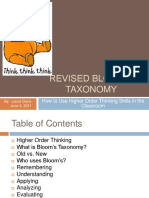 Revised Bloom's Taxonomy: A Guide to Higher Order Thinking