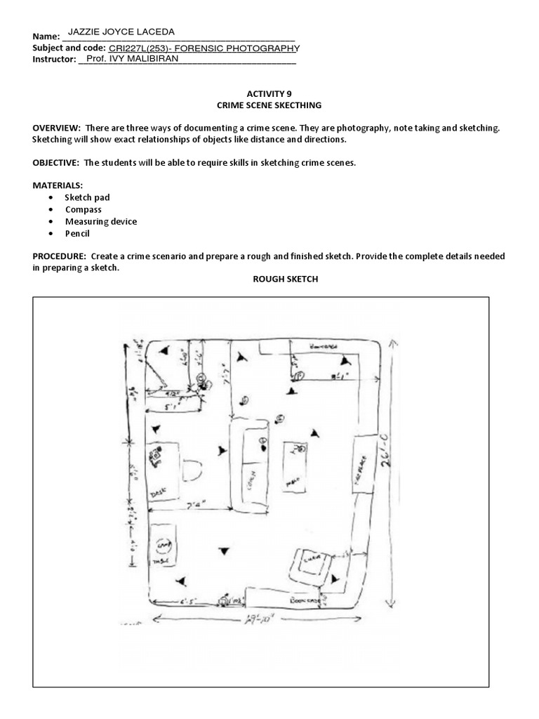 Crime Scene Sketching Activity | PDF