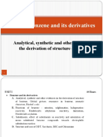 UNIT I: Benzene and Its Derivatives: Analytical, Synthetic and Other Evidences in The Derivation of Structure of Benzene