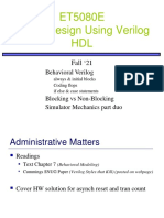 ET5080E Digital Design Using Verilog HDL: Fall 21