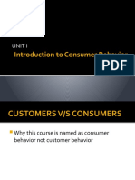 Introduction To Consumer Behavior: Unit I