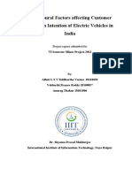 Behavioral Factors Affecting Customer Adoption of Electric Vehicles in India Final Report Minor VI