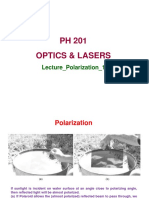 PH 201 Optics & Lasers: Lecture - Polarization - 1