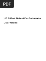 HP 300s+ Scientific Calculator User Guide