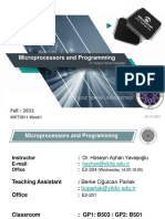 Microprocessors and Programming: Fall: 2021