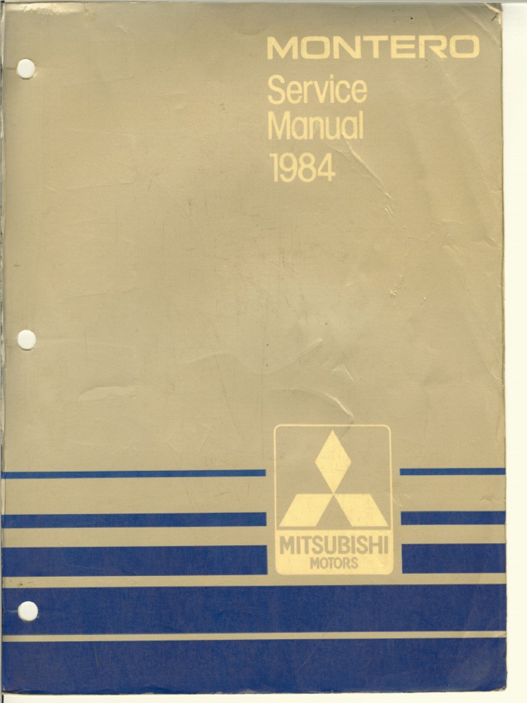 Mitsubishi Montero Service Manual PDF