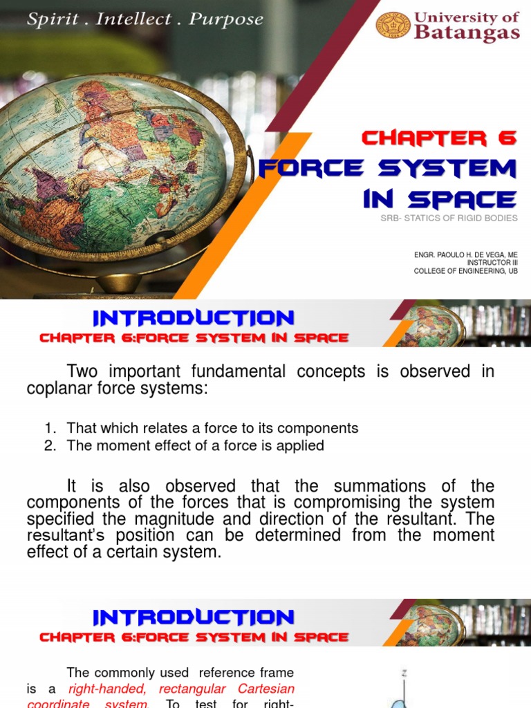 Srb-chap6.1-Force Systems in Space | PDF | Euclidean Vector | Cartesian ...