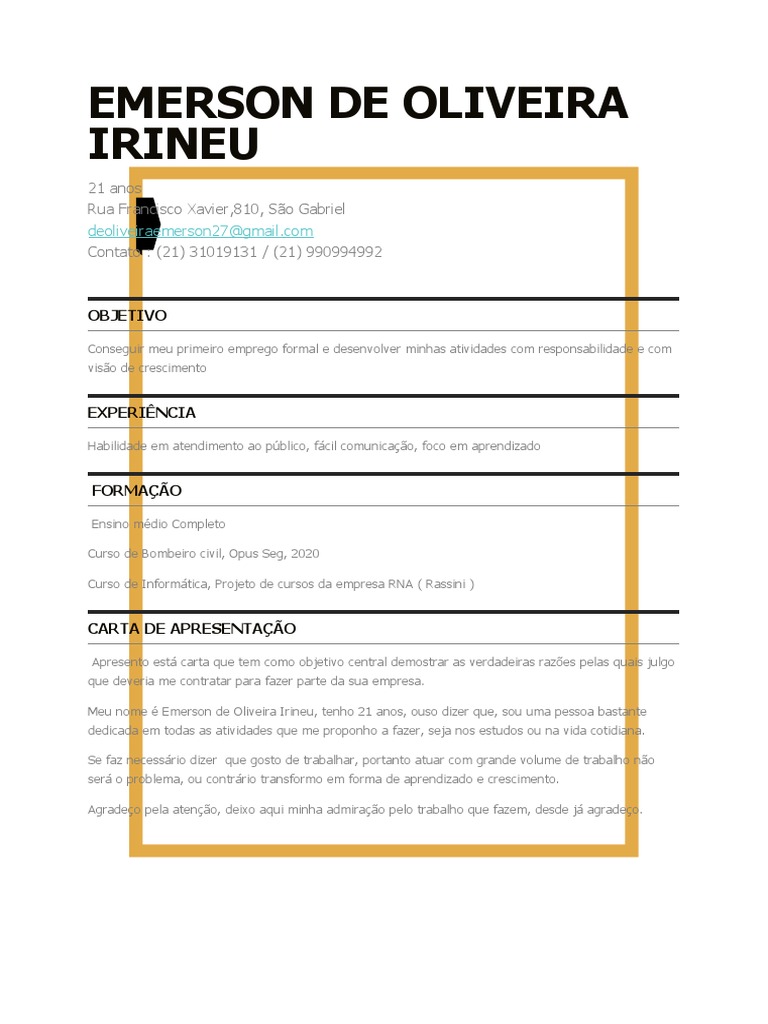 Currículo Emerson PDF