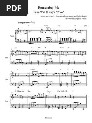 Coco Remember Me Piano | PDF