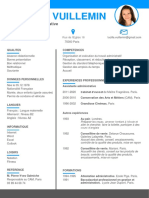 CV PDF Bleu