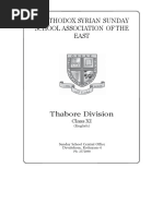 Arorthodox Syrian Sunday School Association of The East: Class XI