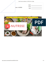 Sistem Pencernaan Makanan - NUTRISI - Print - Quizizz