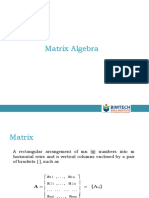 Matrix Algebra Fundamentals